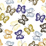 seamless background with butterflies	