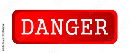 danger sign on white background