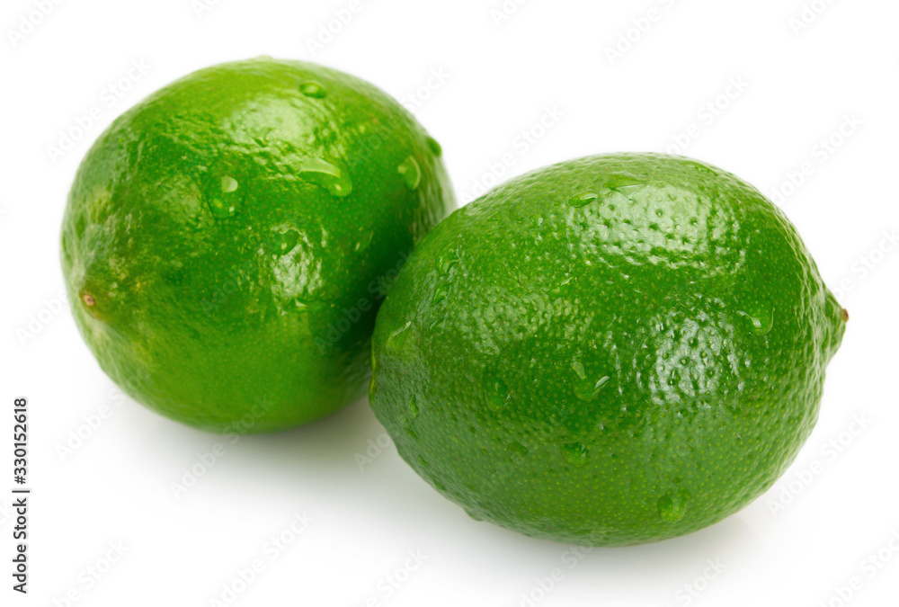 Fresh lime on white background Fresh lime on white background