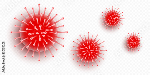 Coronavirus. Virus. COVID-2019. Outbreak coronavirus. Pandemic, medical, healthcare, infectious, virology, epidemiology concept. Corona virus 2019-nCoV. 3D background. Vector illustration.