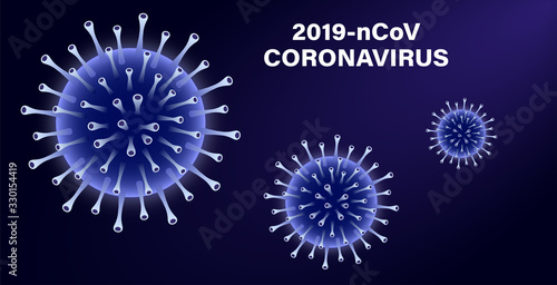 Coronavirus. Virus. COVID-2019. Outbreak coronavirus. Pandemic, medical, healthcare, infectious, virology, epidemiology concept. Corona virus 2019-nCoV. 3D background.  illustration.