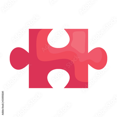 puzzle piece red pink design