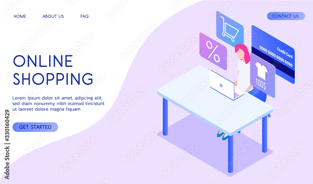 Online shopping concept with gradient. Girl sitting at the table and doing online shopping, paying with credit card. Online shopping concept with gradient. Girl sitting at the table and doing online shopping, paying with credit card.