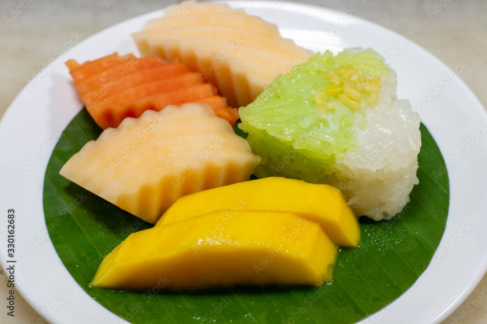 fresh mixed fruit on white plate fresh mixed fruit on white plate