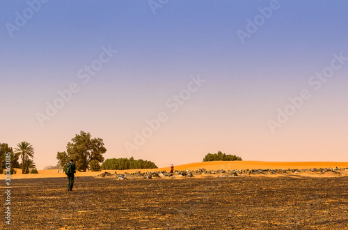 sand desert sets in  desert cemetery  sahara  morocco