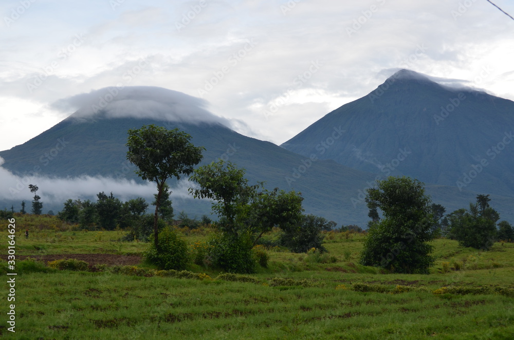 Mt Muhabura in Rwanda Mt Muhabura in Rwanda
