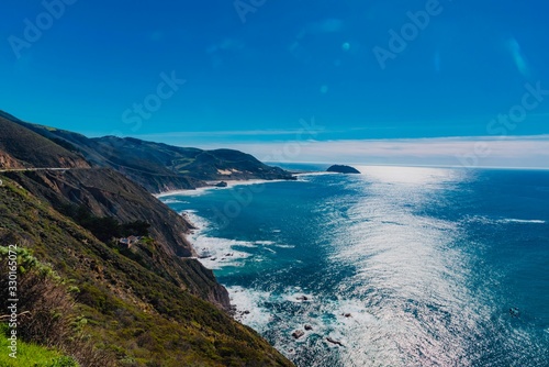 panorama of the cliffs and roads of California on the Pacific coast © DD25
