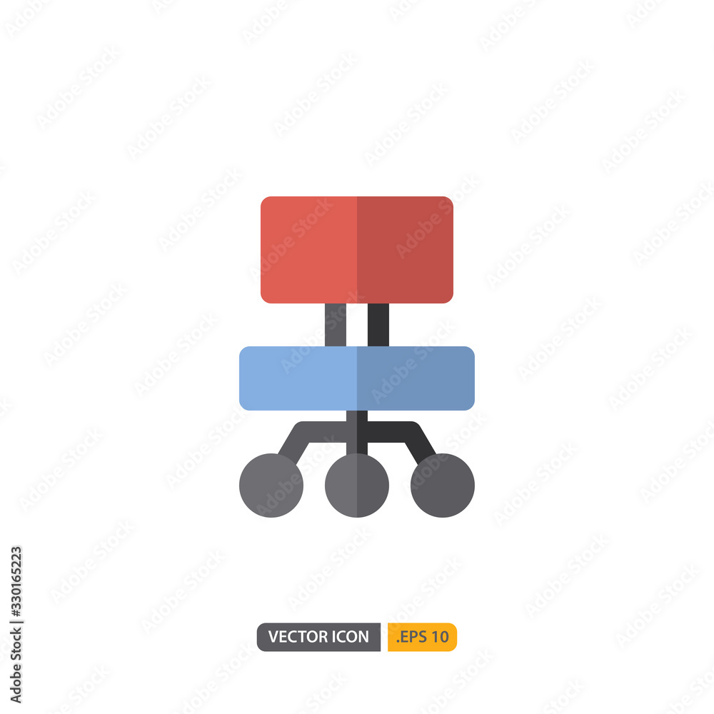 chair icon isolated on white background. for your web site design, logo, app, UI. Vector graphics illustration and editable stroke. EPS 10.