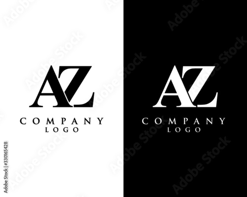 az, za modern initial logo design vector, with white and black color that can be used for any creative business.