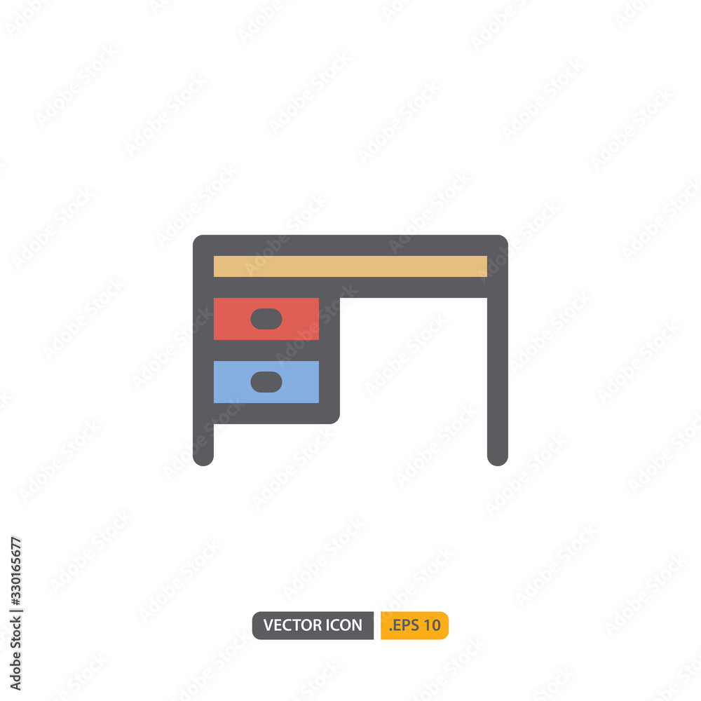 desk icon isolated on white background. for your web site design, logo, app, UI. Vector graphics illustration and editable stroke. EPS 10. desk icon isolated on white background. for your web site design, logo, app, UI. Vector graphics illustration and editable stroke. EPS 10.
