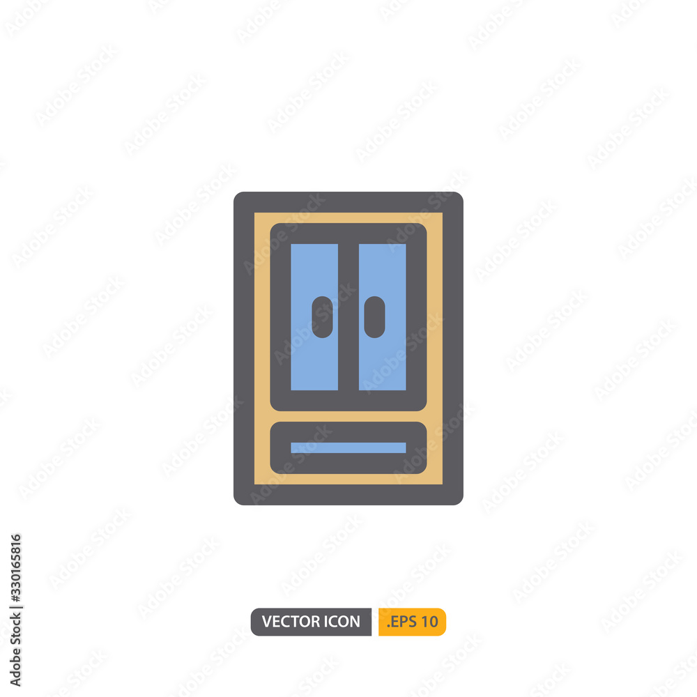 closet icon isolated on white background. for your web site design, logo, app, UI. Vector graphics illustration and editable stroke. EPS 10. closet icon isolated on white background. for your web site design, logo, app, UI. Vector graphics illustration and editable stroke. EPS 10.
