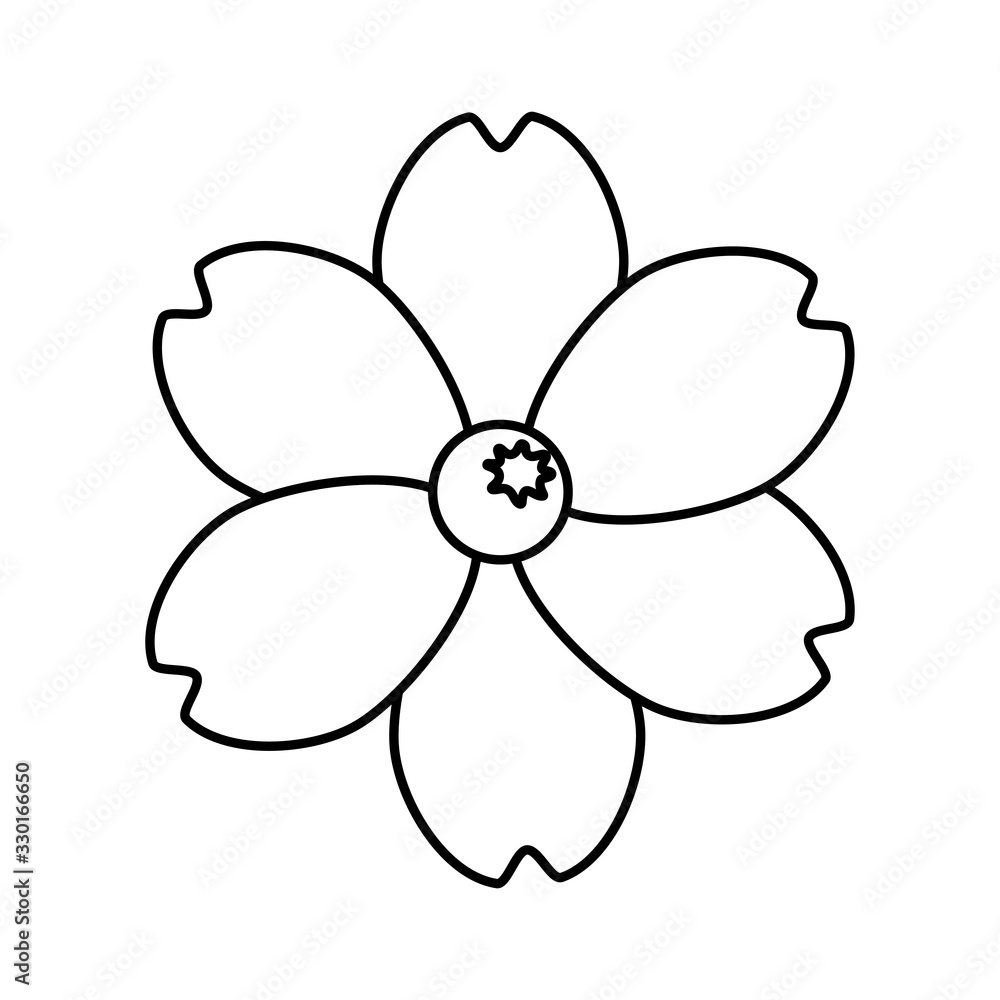 cute flower natural line style icon vector illustration design cute flower natural line style icon vector illustration design