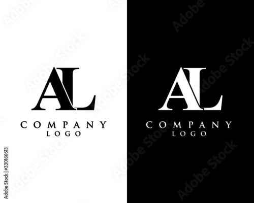 al, la modern initial logo design vector, with white and black color that can be used for any creative business.