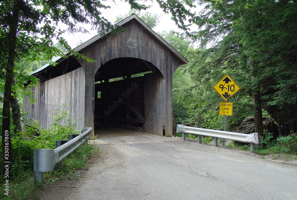 Old wooden covered bridge in Vermont Old wooden covered bridge in Vermont