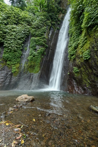Waterfall Les in Bali, Indonesia.