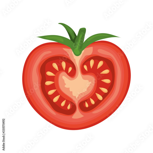 fresh tomato vegetable isolated icon vector illustration design