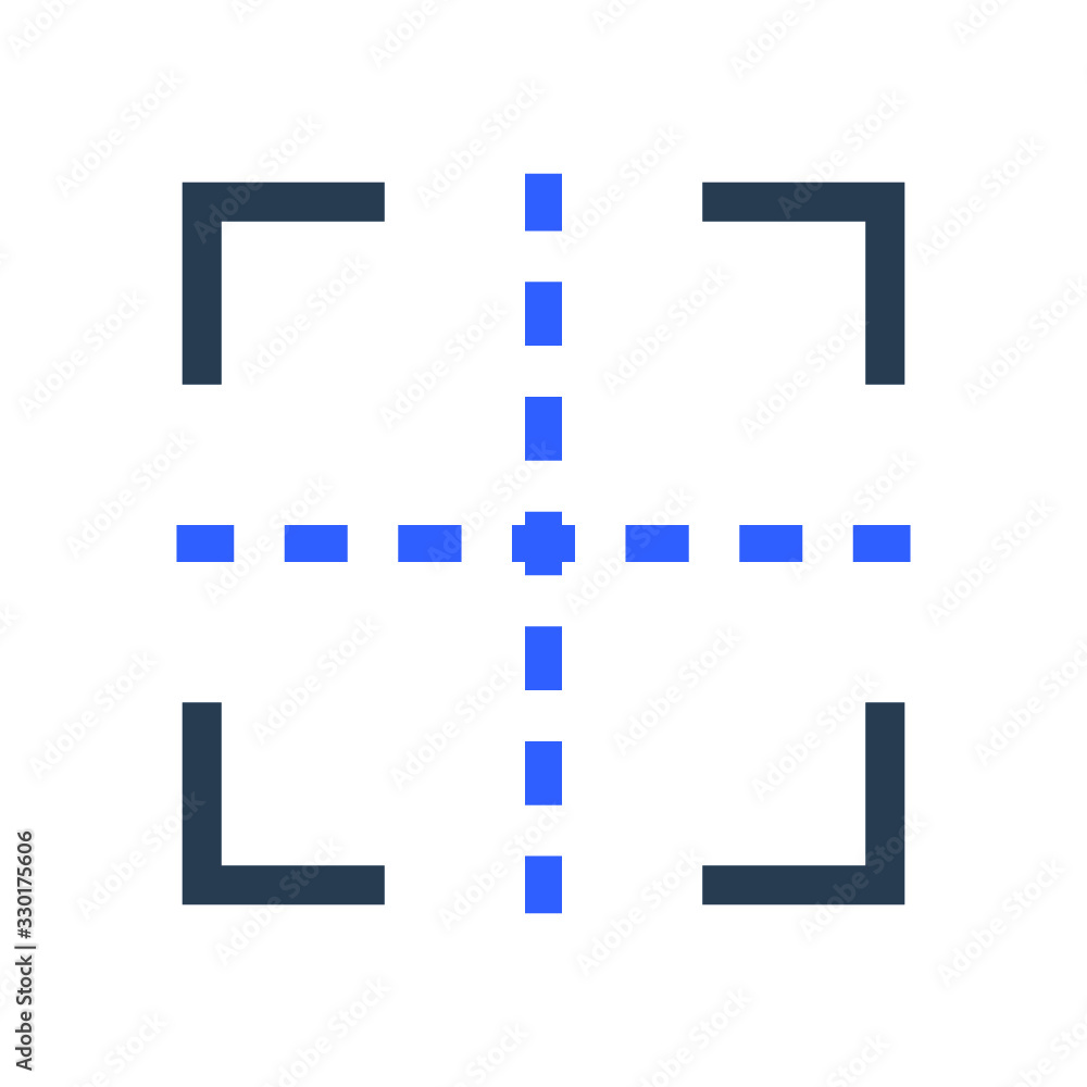 Center, grid icon