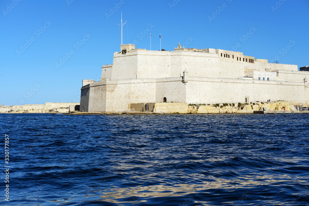 View on historic fort St Antonio in Malta View on historic fort St Antonio in Malta