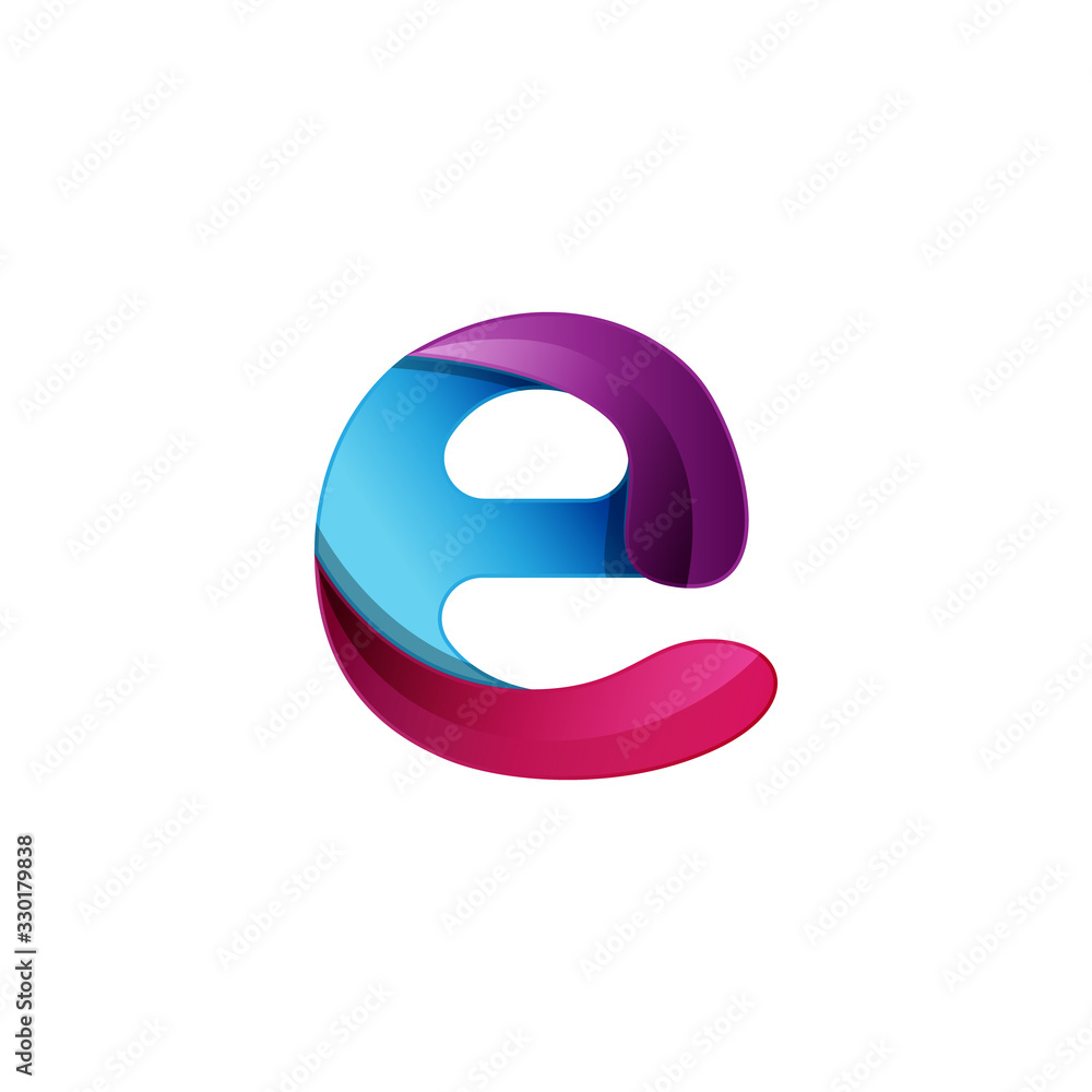 Abstract letter E logo design Abstract letter E logo design
