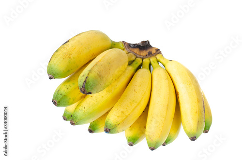 Bunch of bananas on a white background. Concept of fruits.