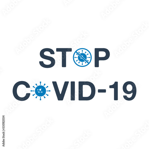 Stop Covid-19 Icon. Editable Vector Symbol Illustration.
