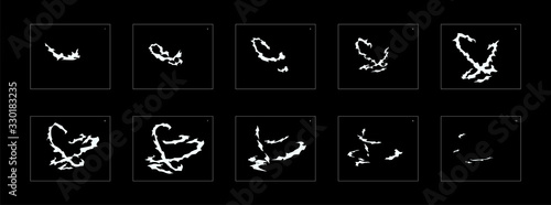 Shine spark animation effect. shiny effect sprite sheet. frame by frame classic animation sprite sheet for game, cartoon, video, animation or motion
