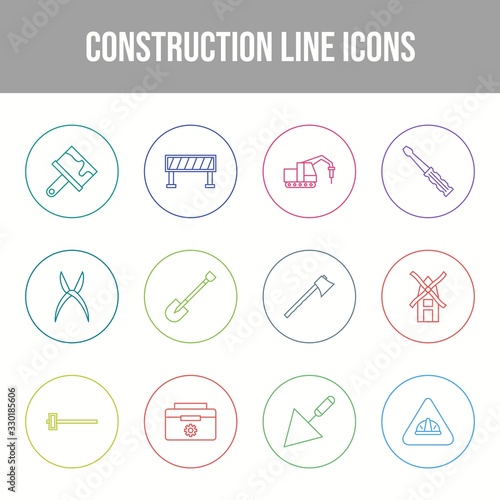 Beautiful Construction vector icon set