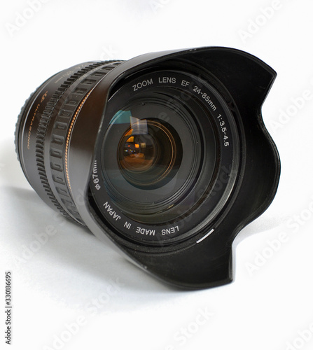 digital camera lens isolated on white background