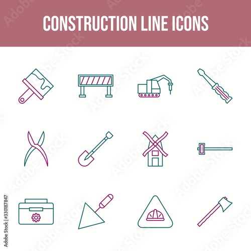Beautiful Construction vector icon set