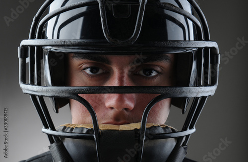 Baseball Catcher Closeup © Steve Cukrov