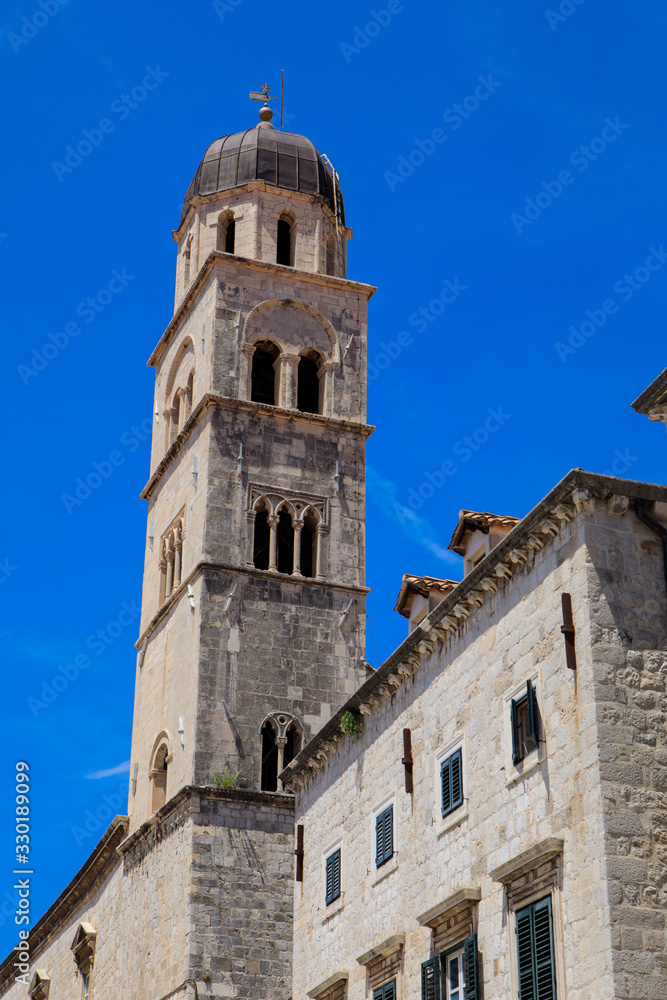 Bell tower in old town Dubrovnik, Croatia