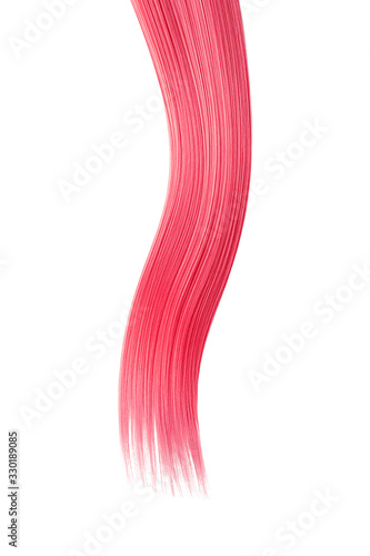 Pink hair on white, isolated