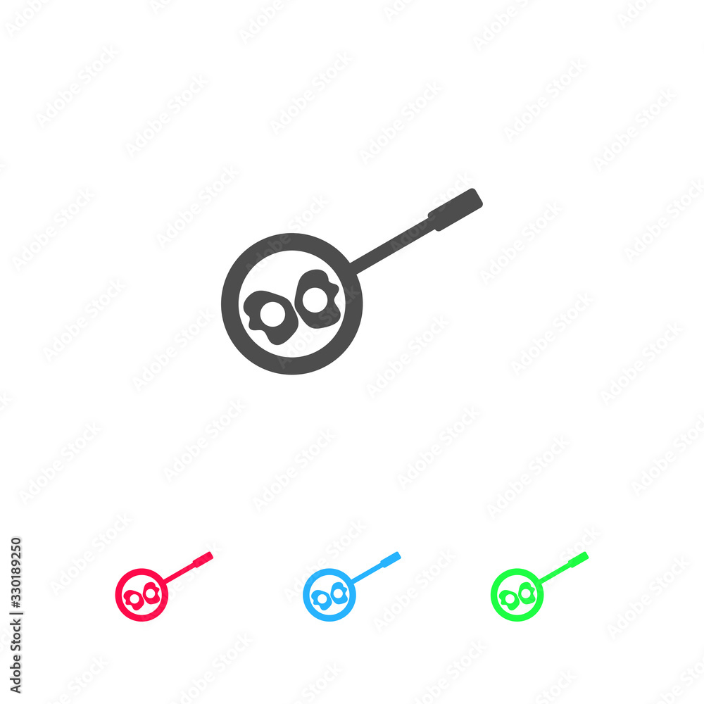 Breakfast omeletteer icon flat. Breakfast omeletteer icon flat.