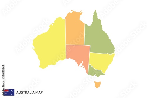 Map of Australia vector Illustration