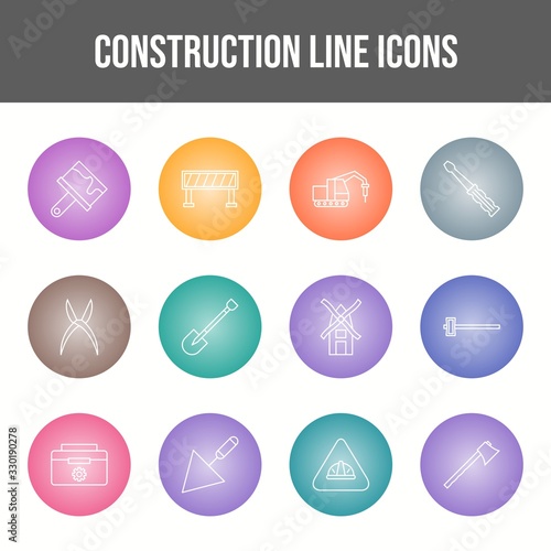 Beautiful Construction vector icon set
