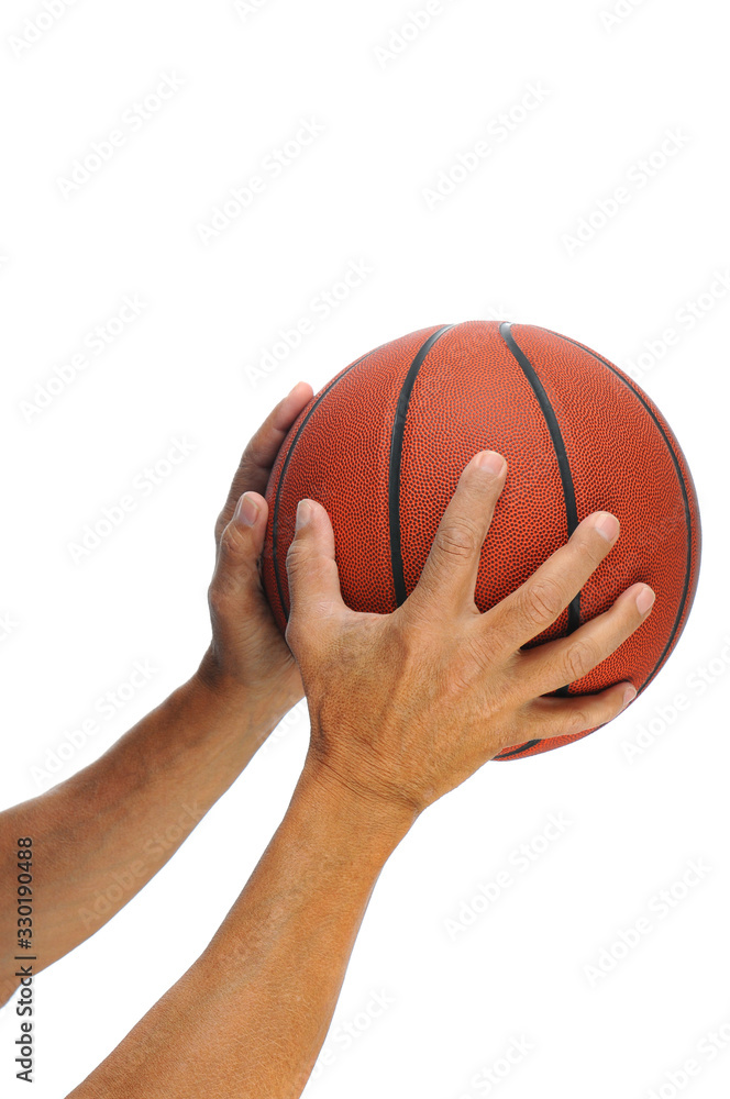 Two hands and Basketball