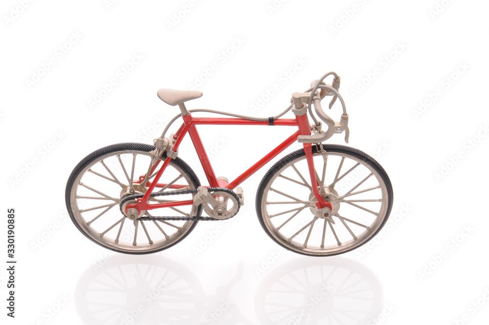 Red Bicycle isolated on white