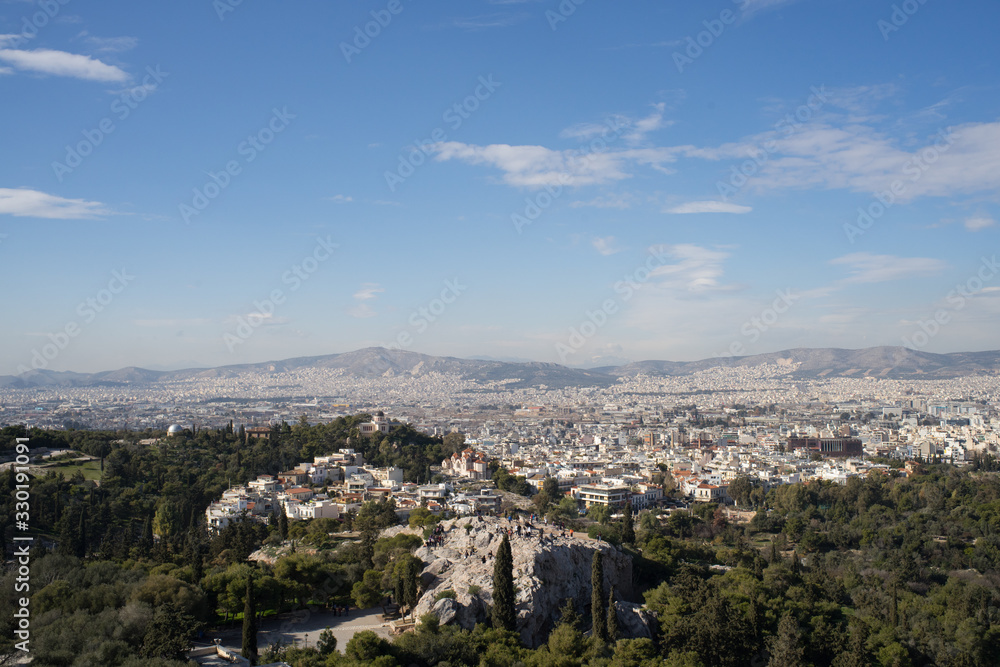 panoramic view of the city of Athens