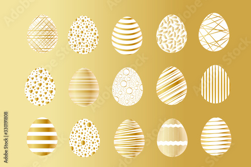 Gold easter egg collection.