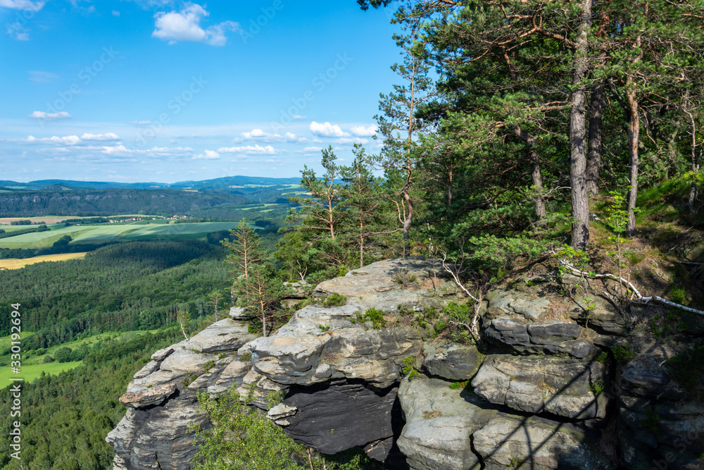 The rock formation Lilienstein in the Saxon Switzerland