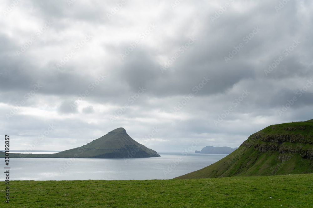 View towards Koltur island on the Faroe Islands.