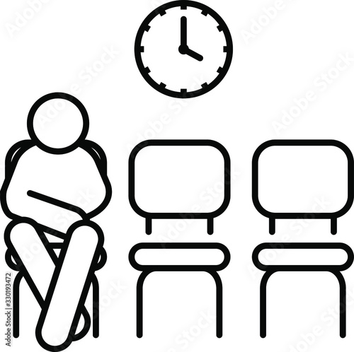 Waiting icon, Waiting  room icon, vector