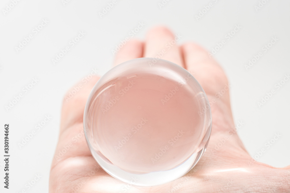 Crystal Ball Reflection in the Palm of your Hand! Crystal Ball Reflection in the Palm of your Hand!