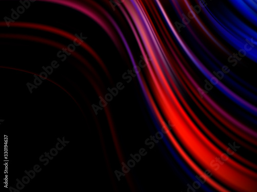 Colorful abstract waves on black background Vector eps10