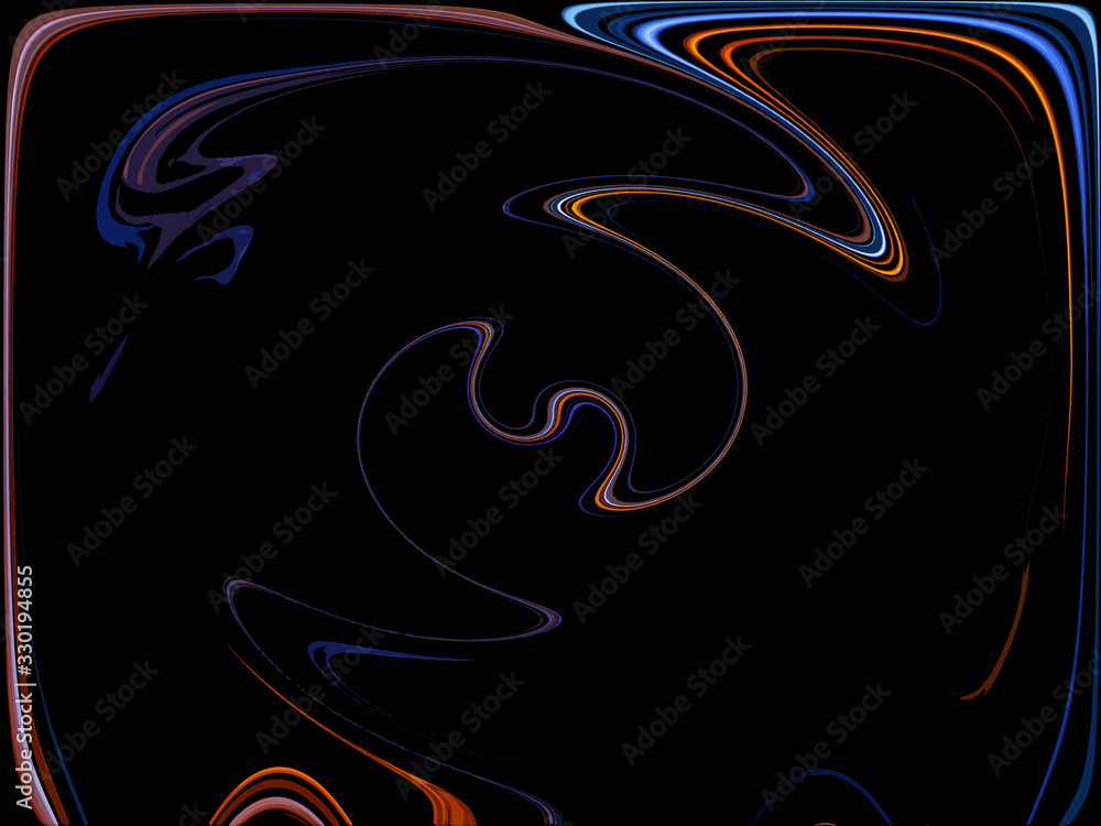 Fototapeta premium Spinning modern art digital painting