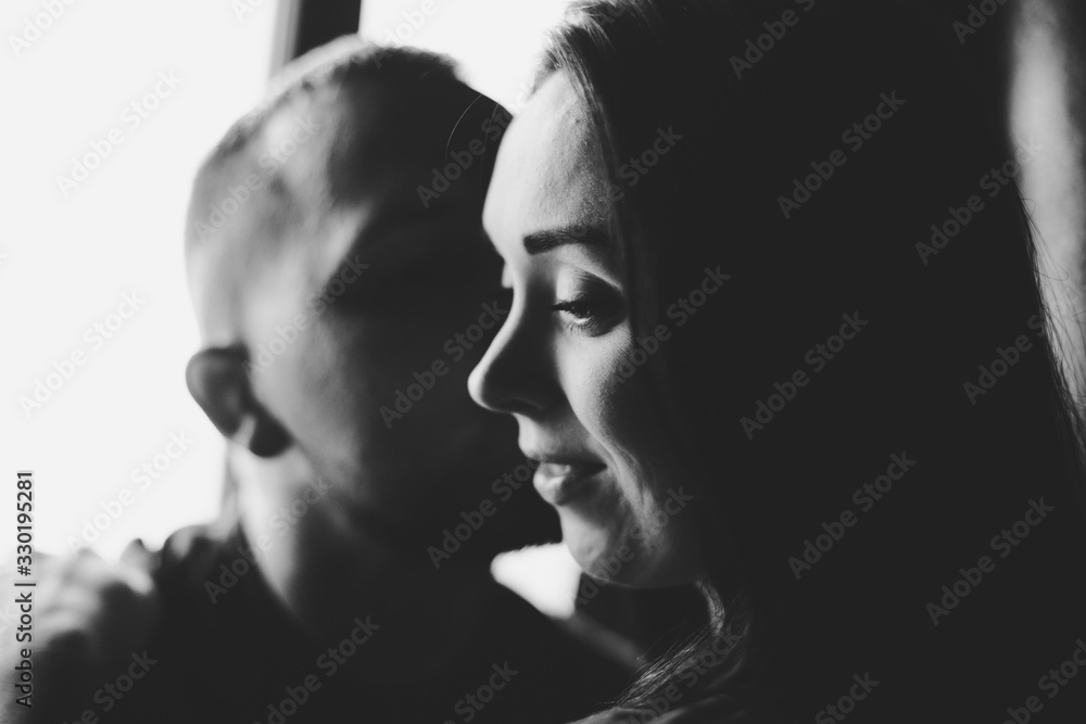 A pregnant girl together with her beloved poses and rejoices in pregnancy. Happy moments A pregnant girl together with her beloved poses and rejoices in pregnancy. Happy moments