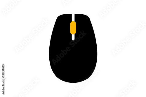 Mouse icon vector, computer part