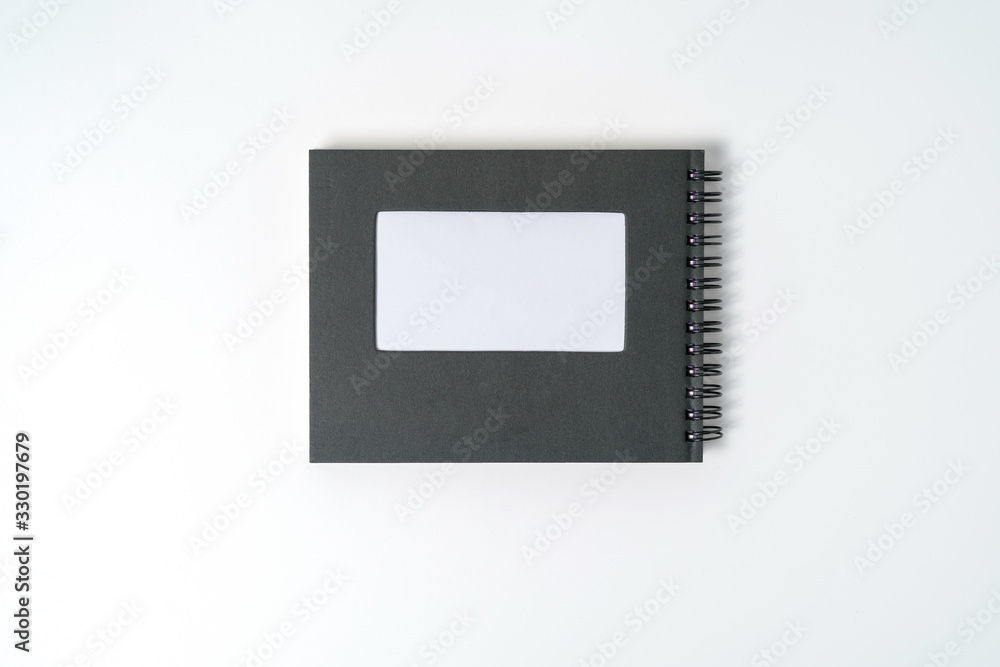 black notebook on white background with clipping path black notebook on white background with clipping path