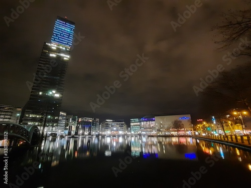 Mediapark Köln bei Nacht photo