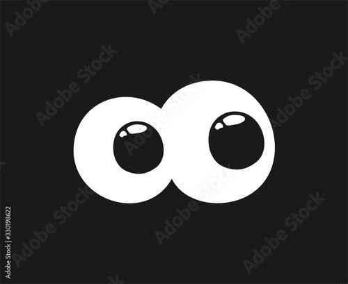 Design of eyes in the dark illustration